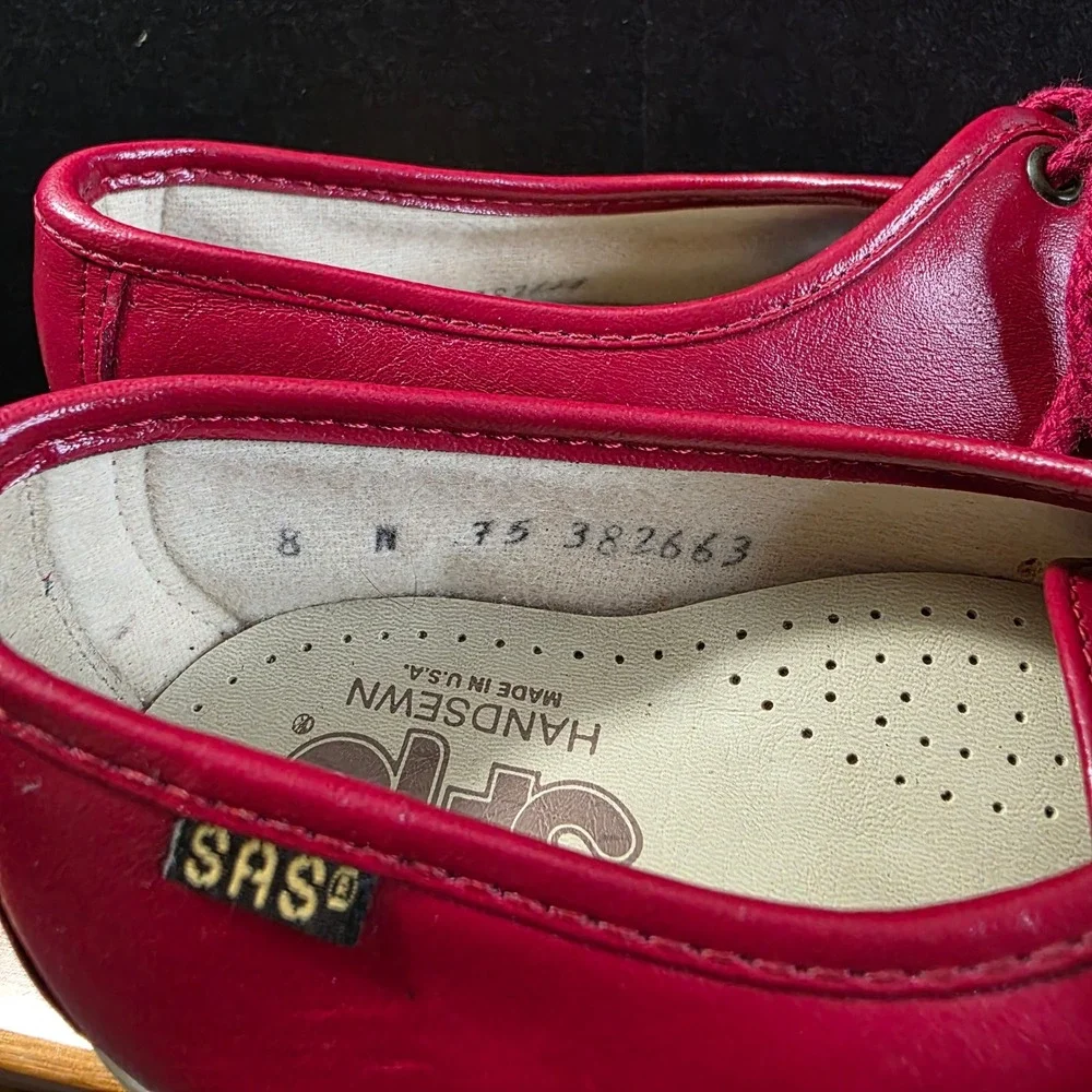 SAS Free Time Leather Comfort Shoes Bundle Black Red Brown Womens 7.5 N USA